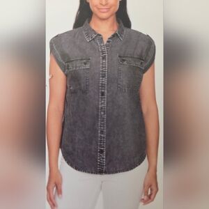 Buffalo David Women's Button Up Short Sleeve Shirt